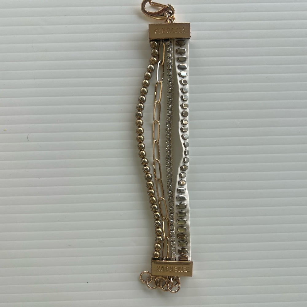 Victoria Emerson Gold and Silver Chain Bracelet